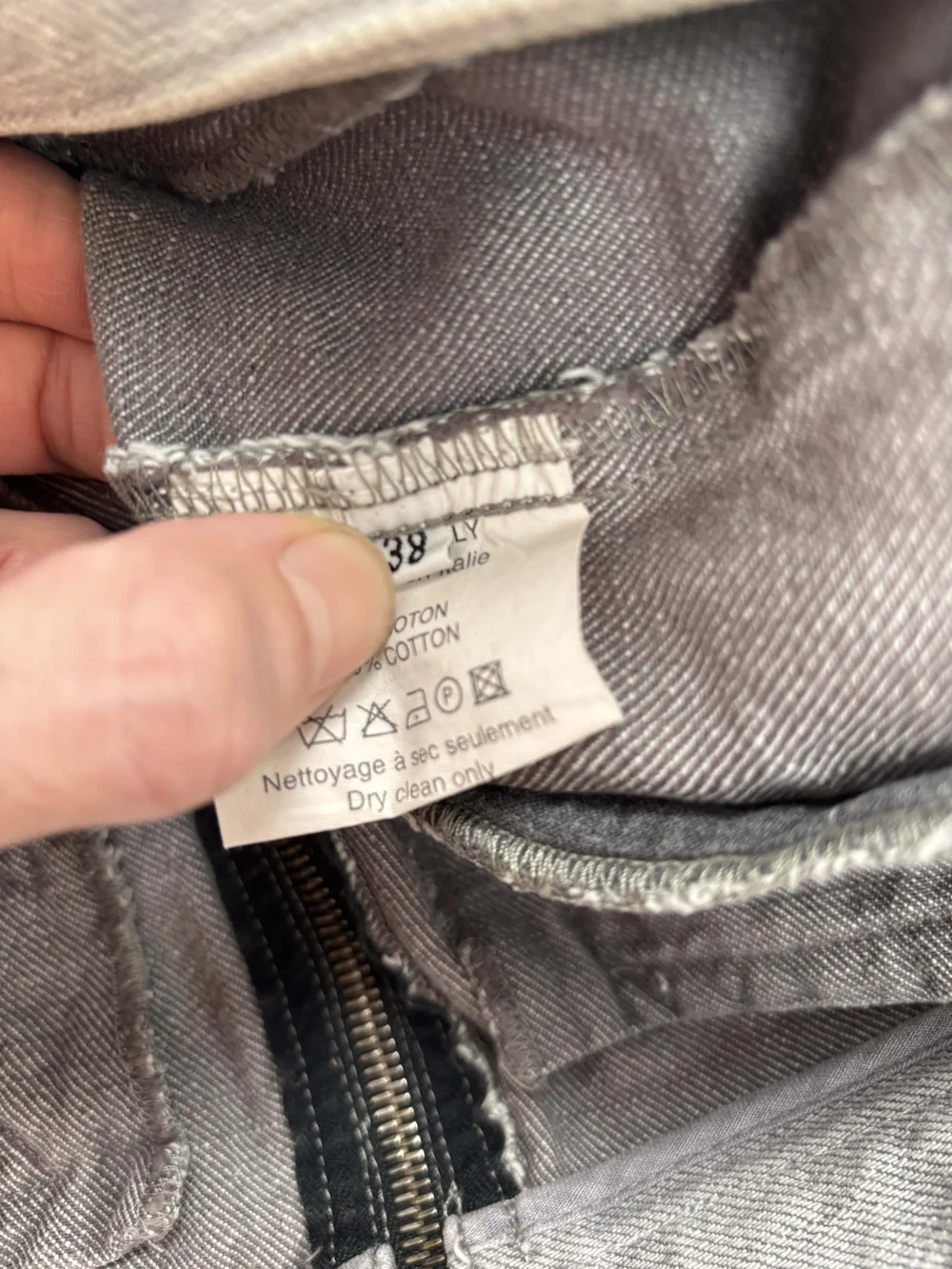 Balenciaga F/W 2000 gray zipper pocket jeans — JAMES VELORIA